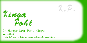 kinga pohl business card